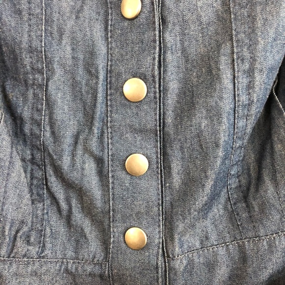 [ Sold ] Denim Retro-looking Dress, Large - Picture 4 of 7